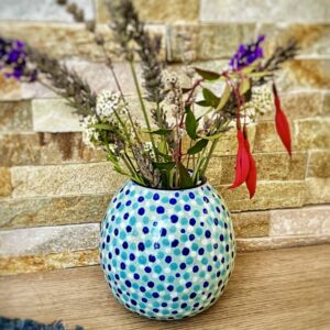 Vase Mille Points - bleu