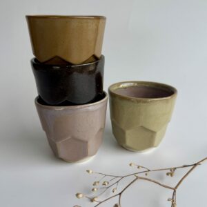 Ensemble 4 Grande Tasses "Hexagone"  - Multi Couleurs