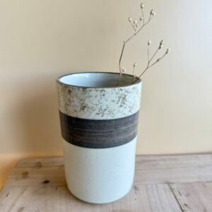 Grand Vase "Bande" - brun