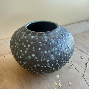 Petit Vase "Mille points turquoise"