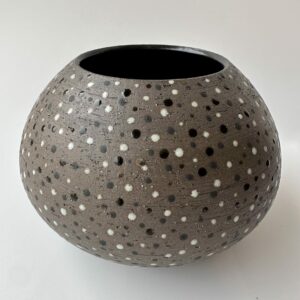 Grand Vase Mille Points - Gris foncé