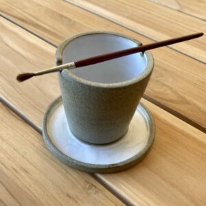 Gobelet "Porte Pinceau" avec coupelle