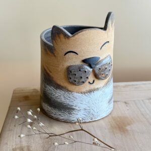 Grand Vase "Chat roux"