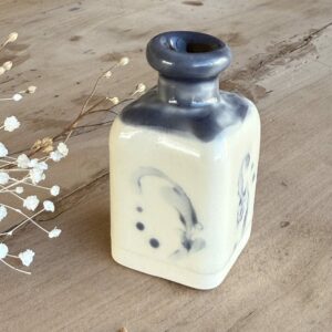 Mini Soliflore Carré - blanc/bleu