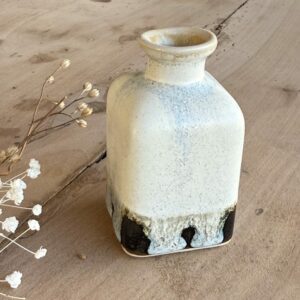 Mini Soliflore Carré - Blanc bleuté